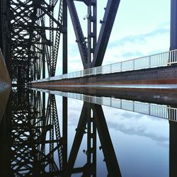 Low angle view of bridge against sky