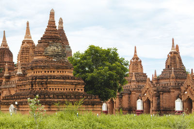 Exterior of temple against sky