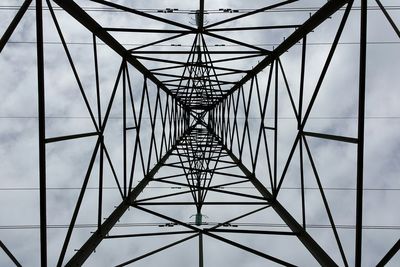 Low angle view of power lines
