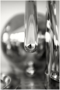 Close-up of reflection in water