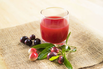 Close-up of drink on table