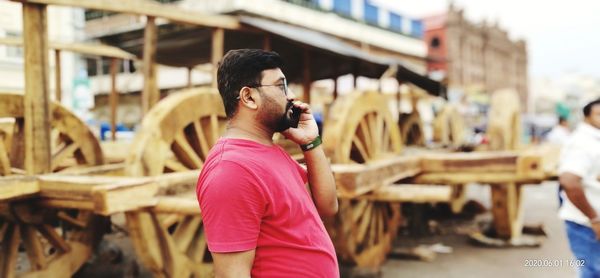 Young man using mobile phone