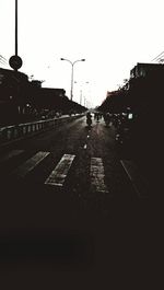 Road passing through city