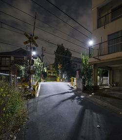 Illuminated street light at night