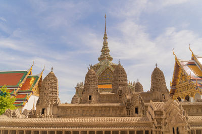 Panoramic view of temple building against sky