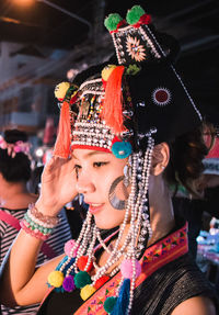 Young woman wearing traditional clothing