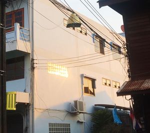 Low angle view of buildings against sky