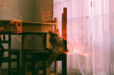 Multiple exposure of building and glass window