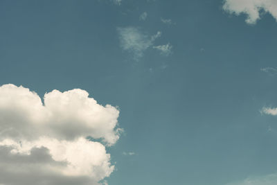 Low angle view of clouds in sky