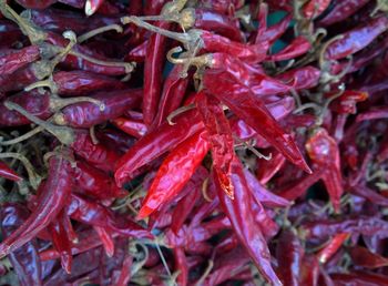 Full frame shot of red chili peppers