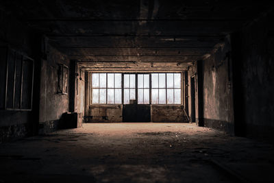 Interior of abandoned building