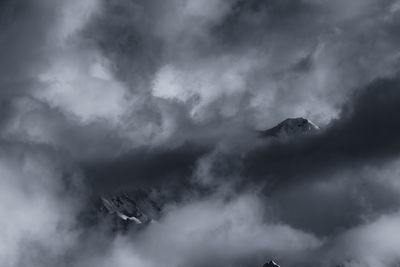 Low angle view of storm clouds in sky