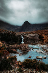 Crystal clear water scenery in scotland 