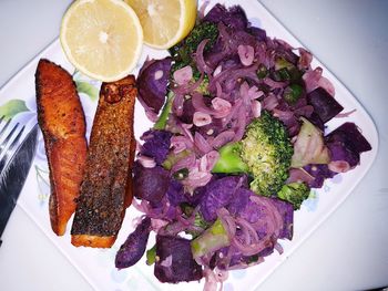 Close-up of food in plate