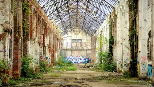 Interior of abandoned building