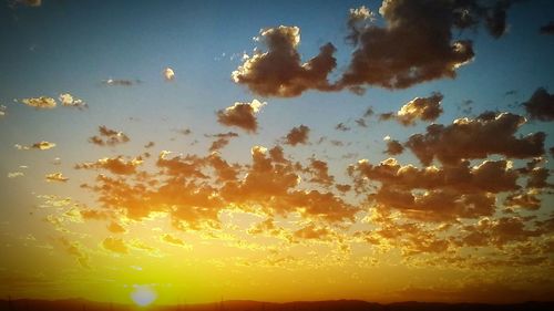 Scenic view of sky during sunset