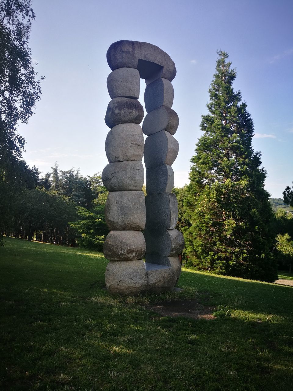 STONE STACK ON FIELD IN PARK