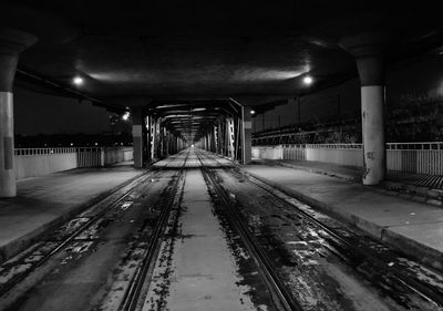 Empty road in subway station