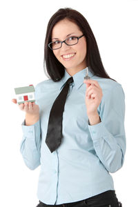 Portrait of a smiling young woman