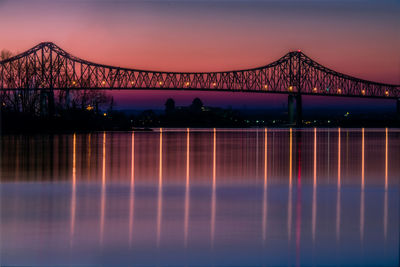 Silhouette of bridge during sunset