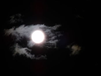 Low angle view of moon against sky