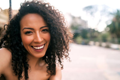 Portrait of smiling young woman