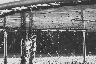 Close-up of water splashing in fountain