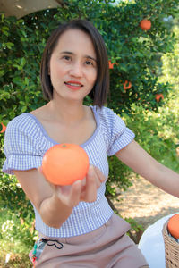 Portrait of a smiling young woman