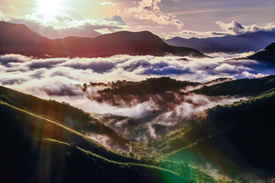 Scenic view of cloudscape during sunset