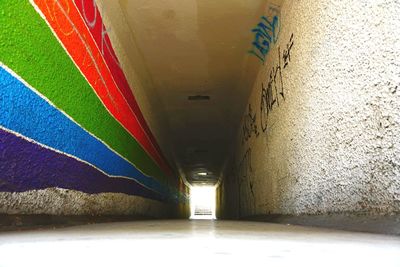 Empty corridor of building