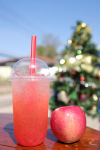 Close-up of drink on table