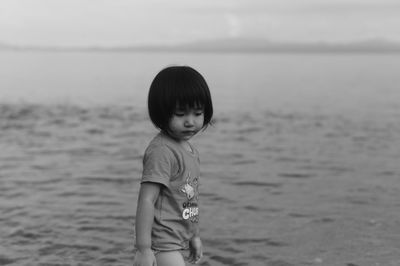 Portrait of cute boy on beach