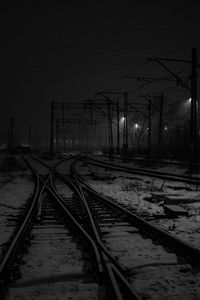 Railroad tracks in winter