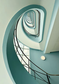 Directly below shot of spiral staircase