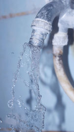 Close-up of ice crystals against blurred background