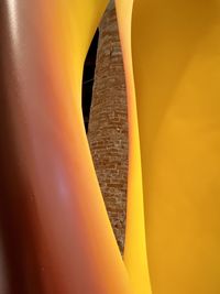 Close-up of yellow plastic 