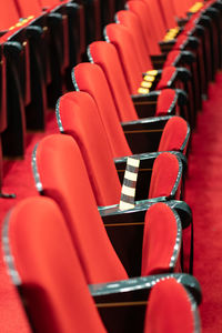 Corona measures on theater seats