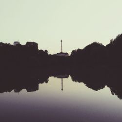 Reflection of buildings in water