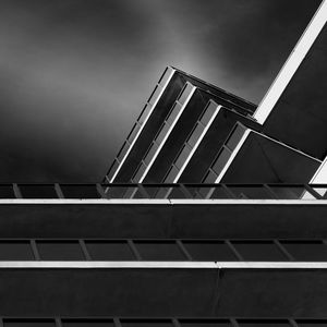 Low angle view of modern building against sky