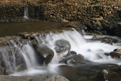 Scenic view of waterfall