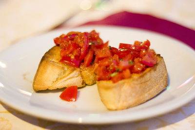 Close-up of food in plate