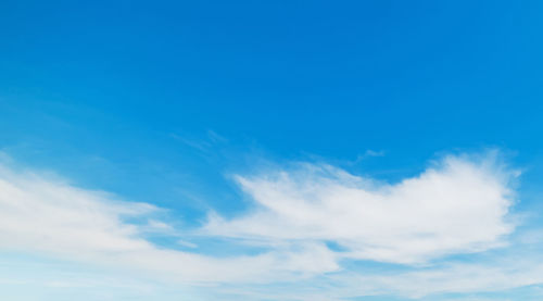 Low angle view of clouds in blue sky