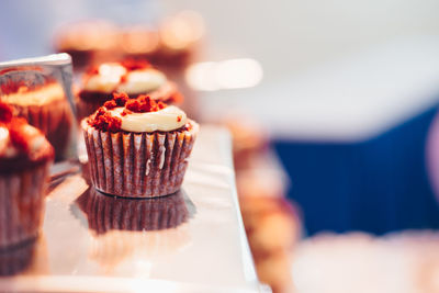 Close-up of cupcakes