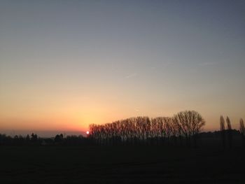 Scenic view of landscape at sunset