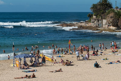 Group of people on beach