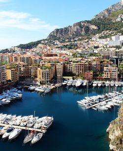 Aerial view of city at waterfront