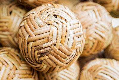 Full frame shot of wicker basket