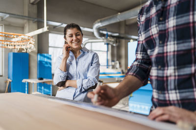 Portrait of woman working