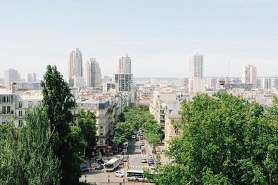 City street with buildings in background