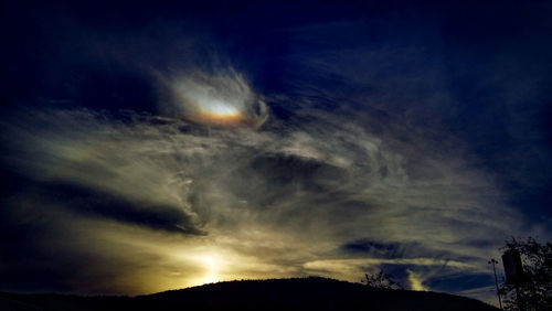 Low angle view of sky at night